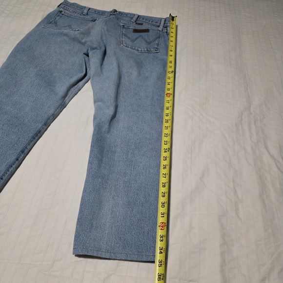 Wrangler Jeans Mens 38x30 Blue 47MWZ Regular Fit Cowboy Boot Zipper With Patch - Picture 4 of 9